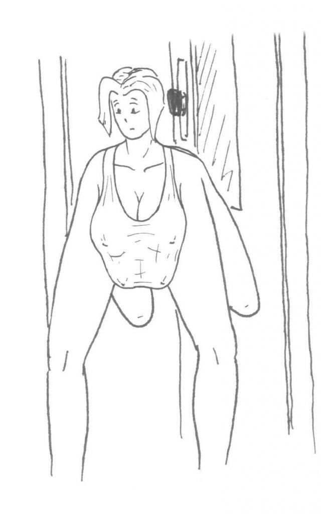 Dado que mi torso se habia reducido, y mis pechos se habian reposicionado en otro lugar, toda la ropa que tenia ya no me servia, asi que me las tuve que ingeniar para modificar la que ya tenia a fin de que me sirviera con mi “nuevo cuerpo”. Increiblemente, Las protuberancias que crecian en mi trasero lo hacian a un ritmo muy rapido, del orden de 10 cm cada dia, mas o menos.
