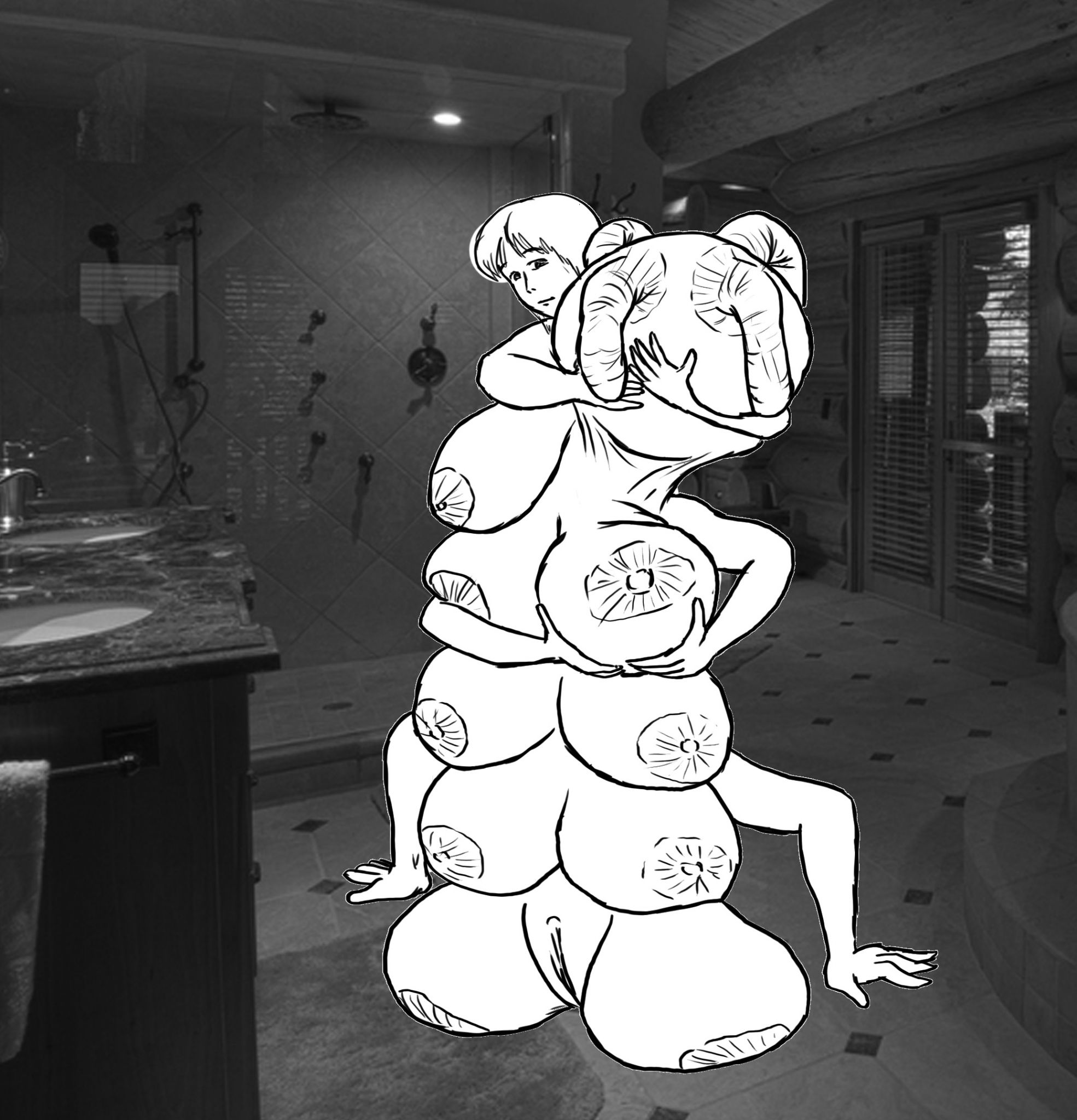 tent089
Rose tried to go bathroom by her own, and with some difficulties, she get the right way. I leave her alone, she still had lot of things to try to understand about her new body, and the new situation, and even the future of us in this totally new phase of her life. She spent almost 2 hours inside the bathroom, I supposed discovering herself in a more detailed view, but I'm not sure. What I really know is that she gone out accepting her new condition with a renewed moral, and with more optimistic about our own situation.
