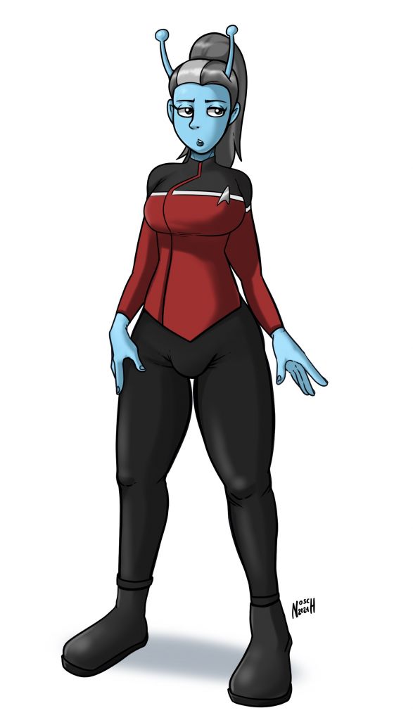 Jennifer clothed futa
Art by Nosch, 2021
